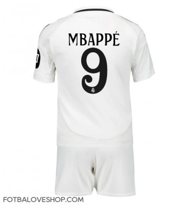 Real Madrid Kylian Mbappe #9 Dětské Domácí Dres 2024-25 Krátký Rukáv (+ trenýrky)